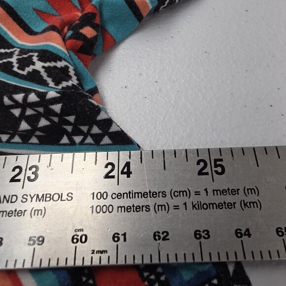 Eye Candy Shirt Womens 3X Multicolor Aztec Print V Neck 3/4 Sleeve Tunic Top - Picture 9 of 10